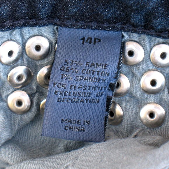Zana Di Straight Jeans 3 Button Waist Tag Sz 14P - Picture 7 of 7